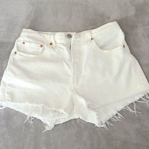 White Levis Shorts